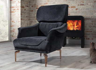 Exclusive lounge armchair upholstered single-seater living room armchair wooden frame